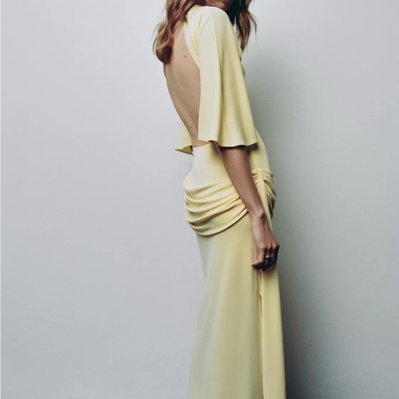 Zara Dresses & Skirts - Zara Butter Yellow Backless Dress